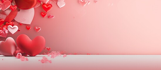 Wall Mural - A background image for Valentine s Day featuring copy space