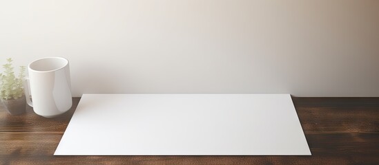 Poster - A copy space image of a white paper placed on top of a table