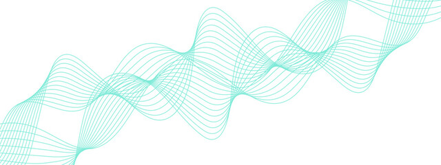 Aufkleber - Abstract colorful modern stream wave  line transparent background. Business curve lines in transparent background. Curved wavy lines tech futuristic motion background. 