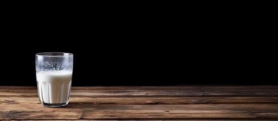 Aufkleber - A copy space image of milk placed on a rustic wooden table
