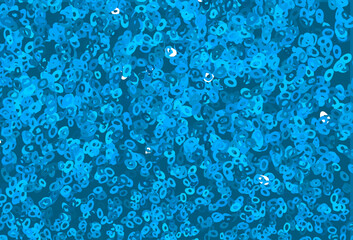 Poster - light blue vector layout with circle shapes.