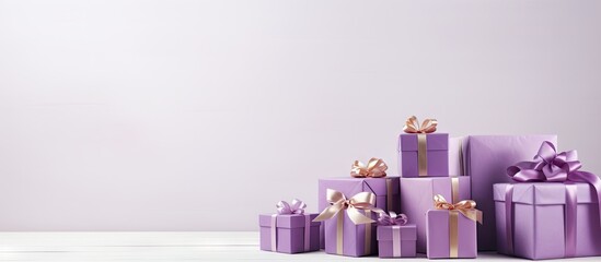 Aufkleber - A copy space image showcases gifts on a white background