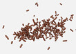 Chocolate Sprinkles For Cakes And Bakery Items Scattered On White Background 3D Illustration