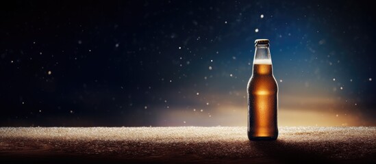 Aufkleber - A copy space image illustrating a bottle of beer