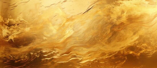Poster - A copy space image displaying scratches on a backdrop of shimmering metallic gold