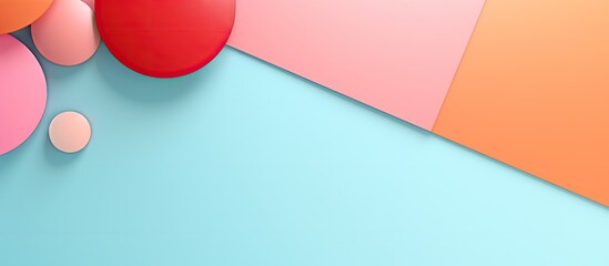 Poster - A background design with minimal shapes and pastel tones on colored paper creates an appealing copy space image