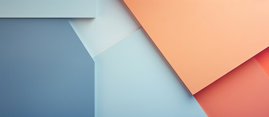 Poster - A background design with minimal shapes and pastel tones on colored paper creates an appealing copy space image