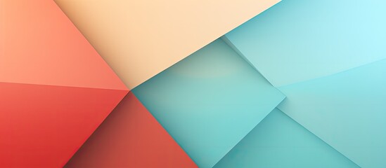 Poster - A background design with minimal shapes and pastel tones on colored paper creates an appealing copy space image