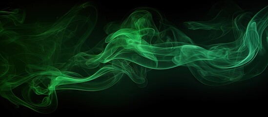 Aufkleber - A copy space image of green steam against a captivating black backdrop