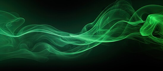Aufkleber - A copy space image of green steam against a captivating black backdrop