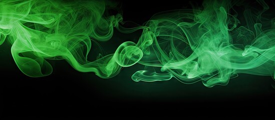 Aufkleber - A copy space image of green steam against a captivating black backdrop