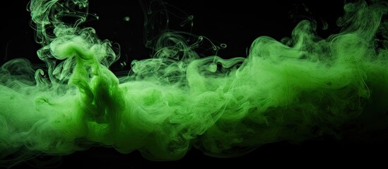 Aufkleber - A copy space image of green steam against a captivating black backdrop