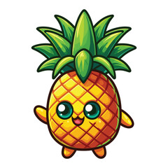 Wall Mural - cartoon pineapple vector illustration