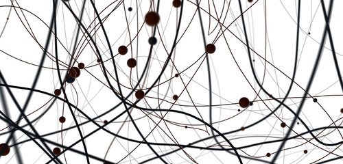 Leinwandbilder - Global network background. Connecting triangles. Globe of the earth. abstract planet in space. 3d rendering