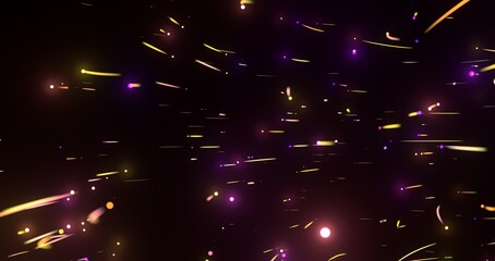 Poster - neon rays. Concept for big data, blockchain, cryptocurreny, internet, hyperspace and space travel