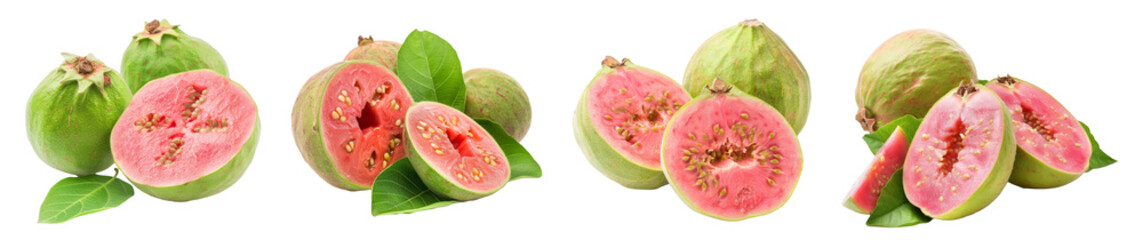 Canvas Print - Guava fruit isolated on transparent png
