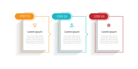 Wall Mural - Vector template infographic element with 3 step or option