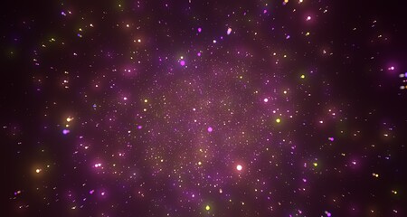 Poster - Flying inside digital data tunnel.