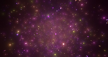 Poster - Flying inside digital data tunnel.
