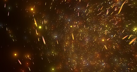 Poster - A spiral of lights and colors that looks like a tunnel