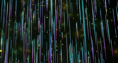 Poster - Neon light wave