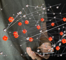 Aufkleber - conference Digital Network and data concept 3d