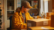 © Maksym Tereshchenko - With a stack of shipping labels at his side, the owner-man entrepreneur sits at his desk, meticulously reviewing online orders and preparing to print labels for shipping. As he aff