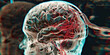 Fahr's Disease: The Calcification of Basal Ganglia and Movement Disorders - Visualize a person with highlighted brain showing calcification of the basal ganglia