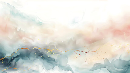 Poster - Gentle watercolor style paint illustration background 