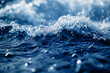 Macro background of bubbling clean fresh water with splashes