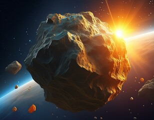 asteroid in space