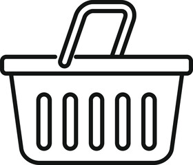 Poster - shopping basket icon outline vector. store sale online. sell marketing