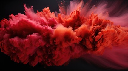 Wall Mural - Explosions of bright paint in the water.