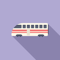 Sticker - Ecology train icon flat vector. High speed move. Passenger journey