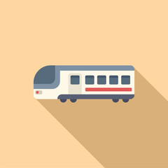 Wall Mural - Speed train machine icon flat vector. Motion express. Business platform