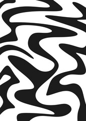 Poster - Abstract background with wavy curly lines pattern