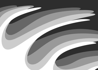 Poster - Abstract background with gradient wavy lines pattern