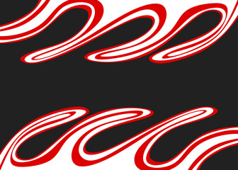 Poster - Abstract background with gradient wavy lines pattern