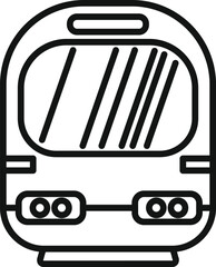 Wall Mural - Traffic train icon outline vector. Electronic passage. Rail transport move