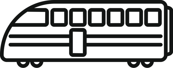 Poster - ecology train icon outline vector. high speed move. passenger journey