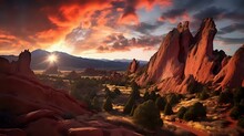 Colorado Springs Sunrise: National Park Beauty At Garden Of The Gods