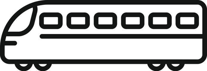 Poster - commuter electric train icon outline vector. high speed transport. rapid transit