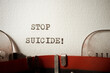 Stop suicide exclamation phrase