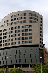 Canvas Print - Apartment block in Bilbao, Spain