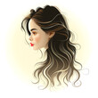 © Bonya Sharp Claw - A woman with long hair and red lipstick
