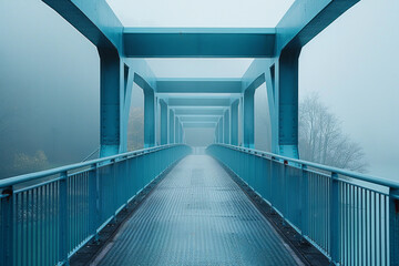 Aufkleber - A pedestrian bridge that illustrates structural minimalism, using an algorithm to minimize material while maximizing strength,