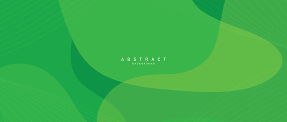Poster - abstract geometric green background dynamic shapes vector illustration.