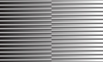 Poster - abstract geometric black white silver gradient line pattern.