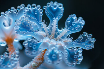 Aufkleber - a fractal pattern formed by the diffusion-limited aggregation process, resembling a coral or snowfla