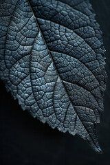 Aufkleber - a close-up of a leaf where the vein patterns are highlighted to show their natural fractal character